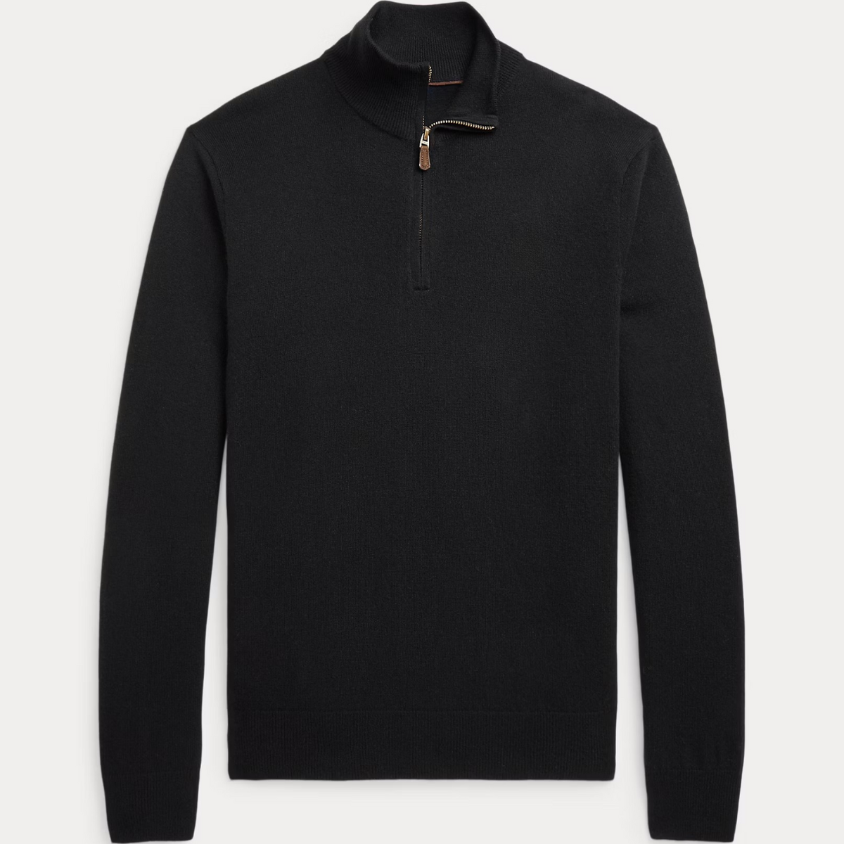 Wollpullover mit Half-Zip-Verschluss